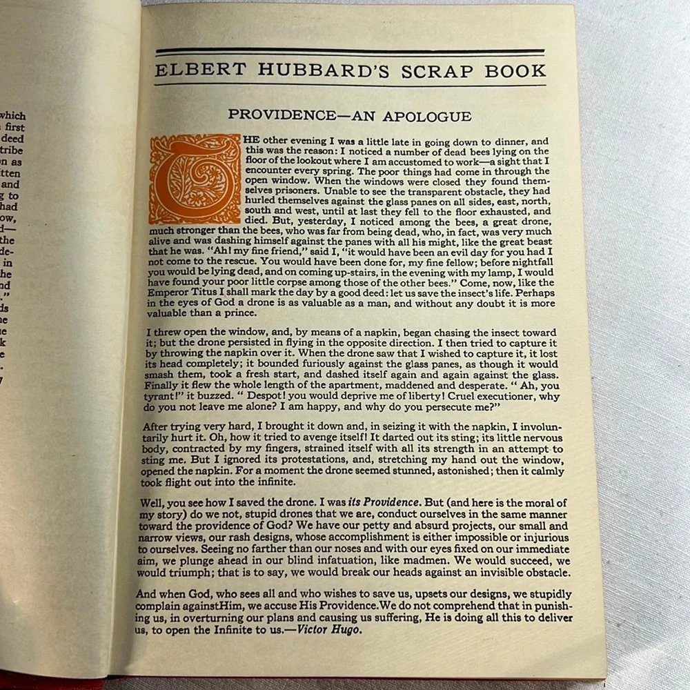 ELBERT HUBBARD’S SCRAP HARDCOVER BOOK 1923 VINTAGE / ANTIQUE 100 YEARS OLD
